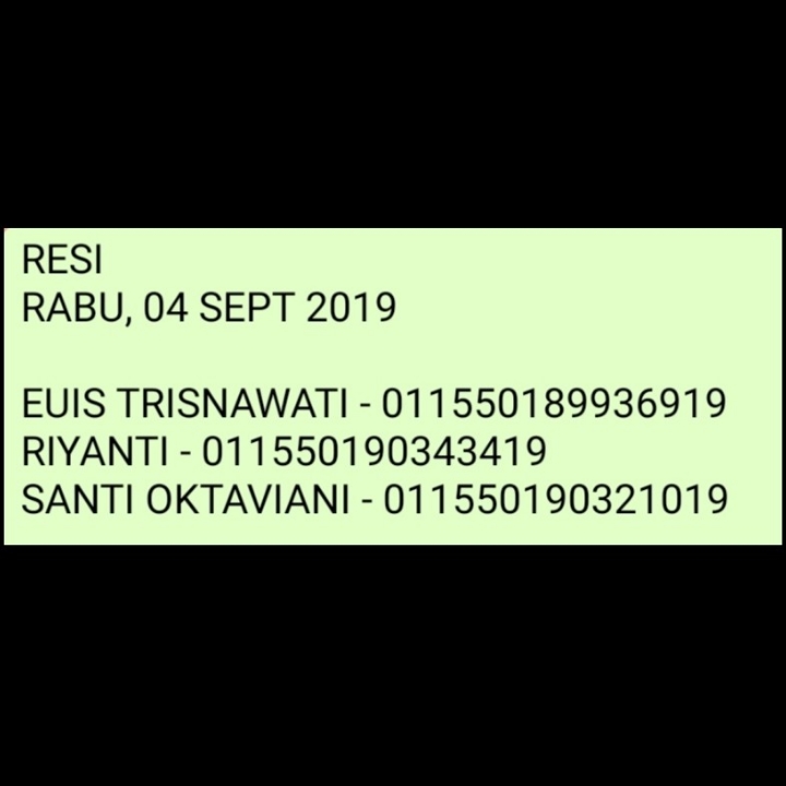 RESI RABU 04 SEPT 2019