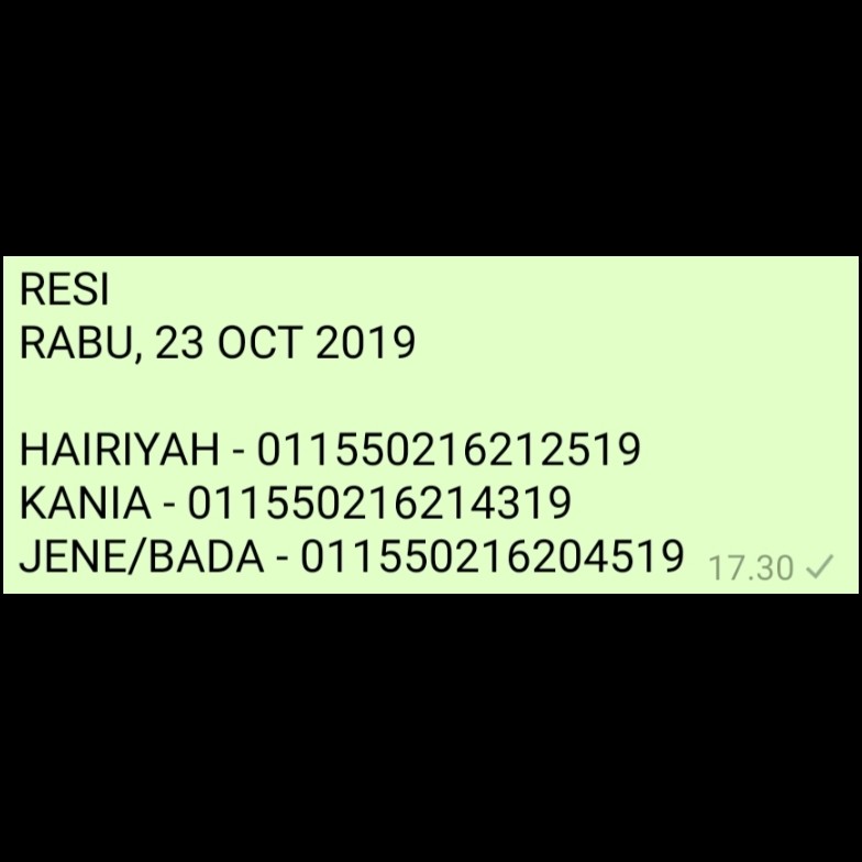RESI RABU 23 OCT 2019