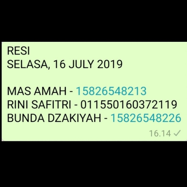 RESI SELASA 16 JULY 2019