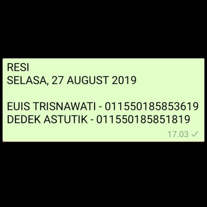 RESI SELASA 27 AUGUST 2019