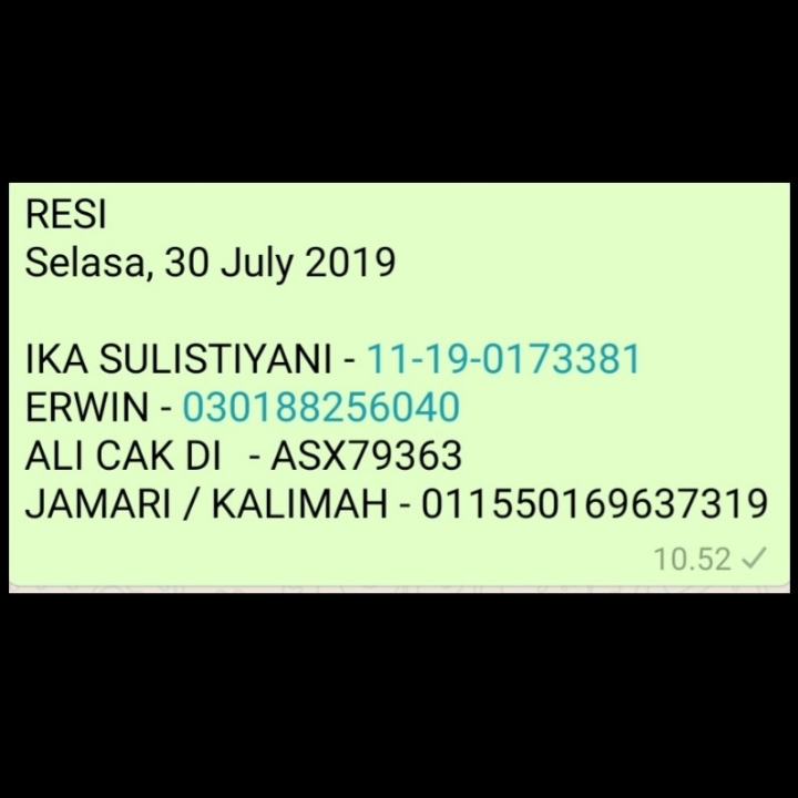 RESI SELASA 30 JULY 2019