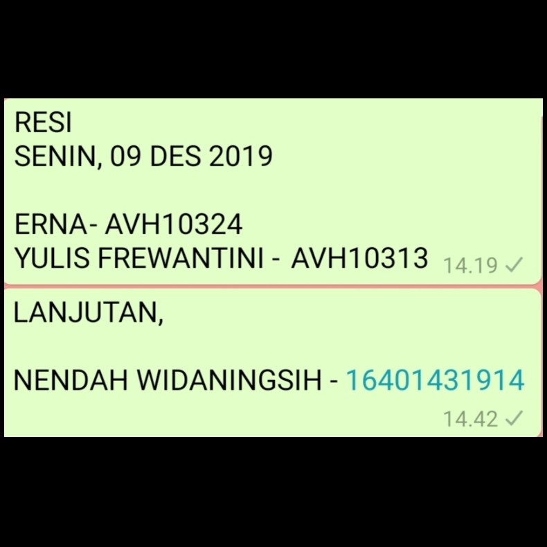 RESI SENIN 09 DES 2019