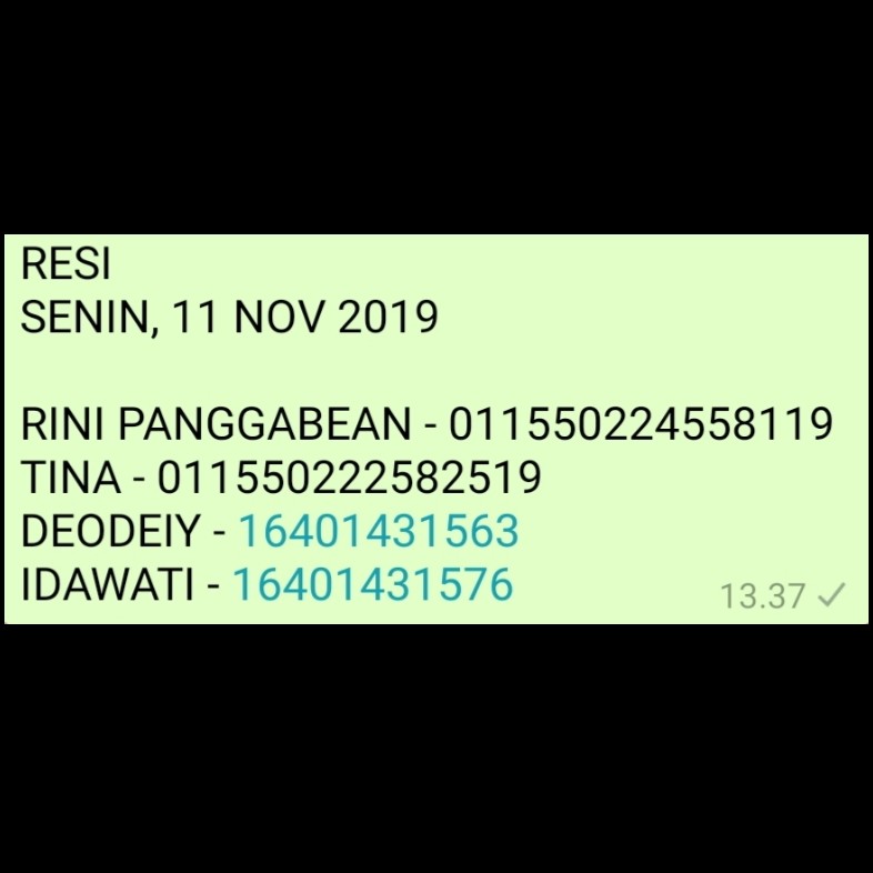 RESI SENIN 11 NOV 2019