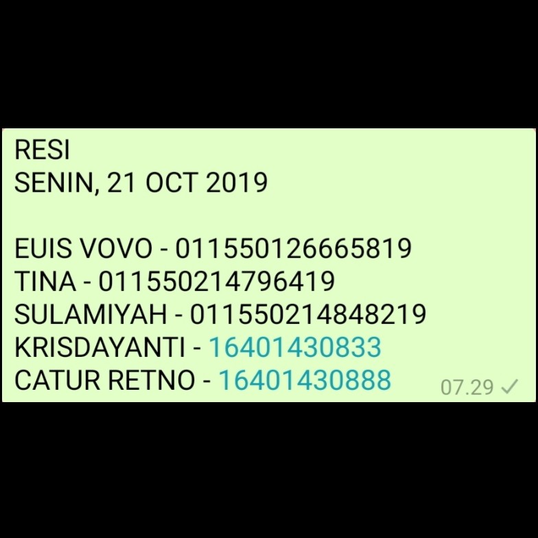 RESI SENIN 21 OCT 2019