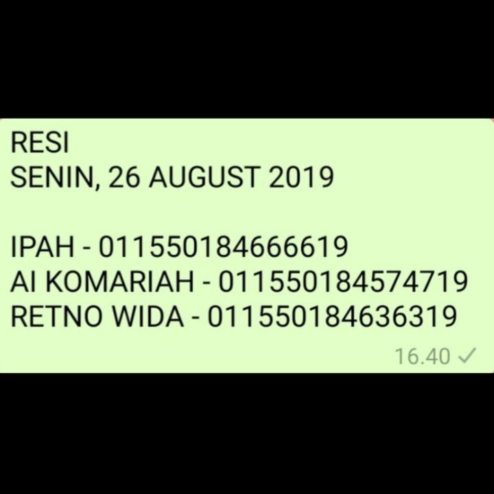 RESI SENIN 26 AUGUST 2019