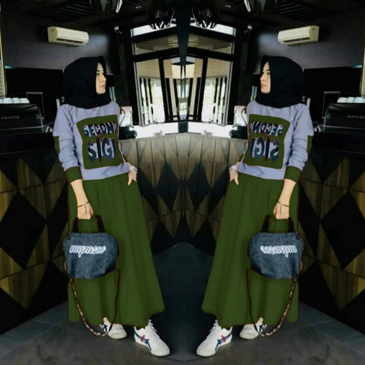 SET -WN Sign Kirey Army Dan Maroon  All Size Fit XL 2