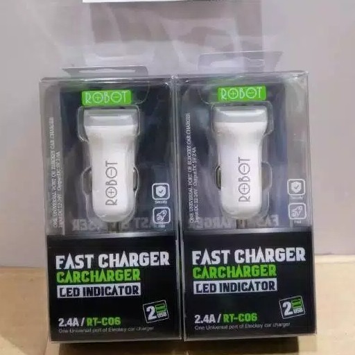ROBOT RT-C06 CAR CHARGER WHITE