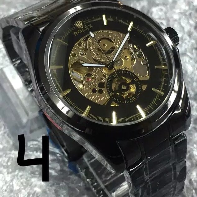 ROLEX SKELATON BLACK RANTAI 3