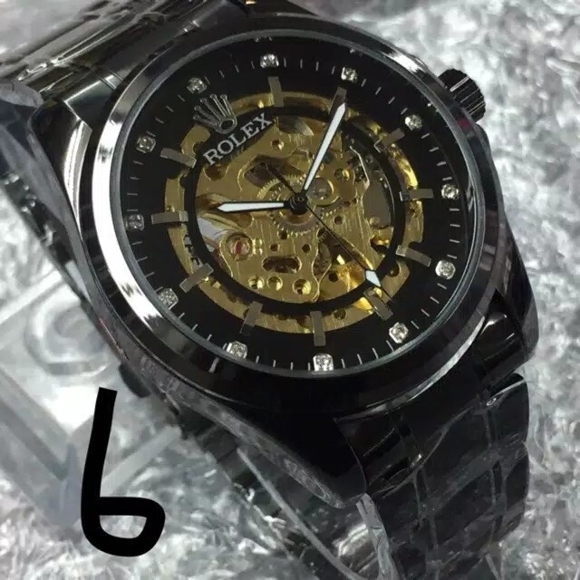 ROLEX SKELATON BLACK RANTAI 5