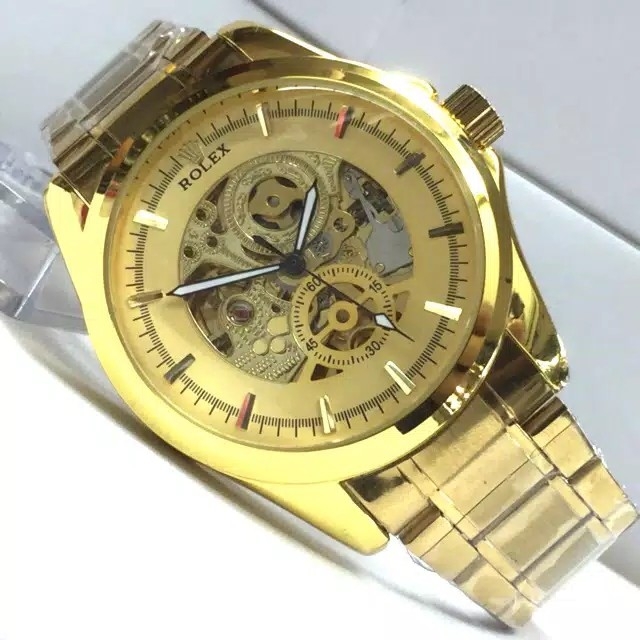 ROLEX SKELATON GOLD SILVER 3