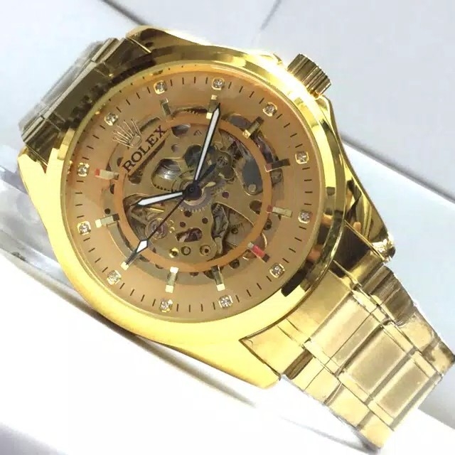 ROLEX SKELATON GOLD SILVER 4