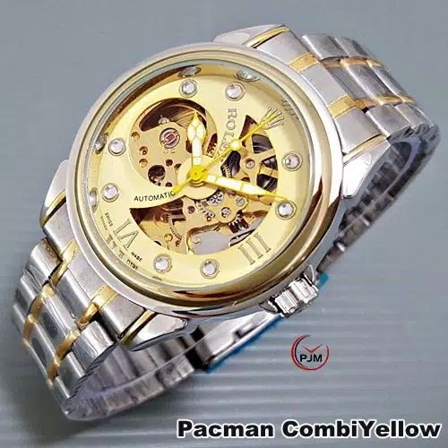 ROLEX SKELATON GOLD SILVER 5