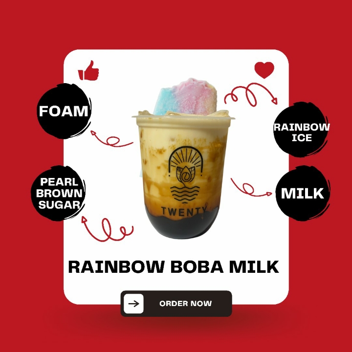 Rainbow Boba Milk
