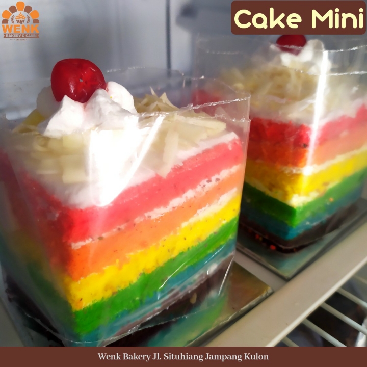 Rainbow Cake Mini Slice