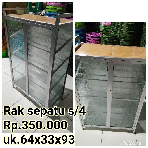 Rak Sepatu Alumunium 4 Sap