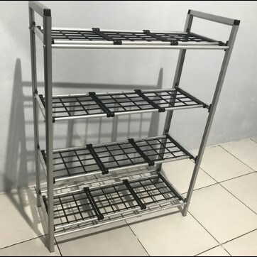 Rak Sepatu Alumunium 4 Susun 2