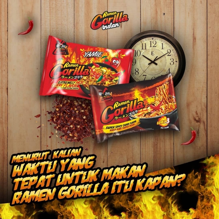 Ramen Gorilla Kuah Rasa kari level 1