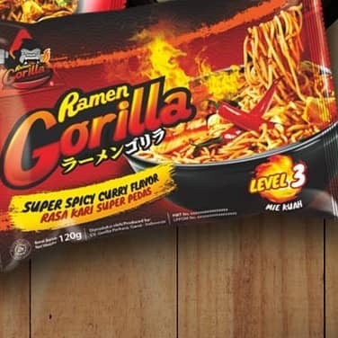 Ramen Gorilla Kuah Rasa kari level 3