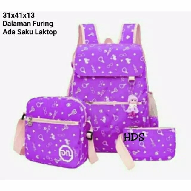 Ransel Paket 3 in 1 Ransel Sekolah CH 2