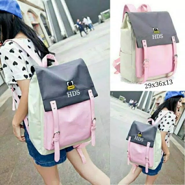 Ranum Ransel bebek grey polka 5