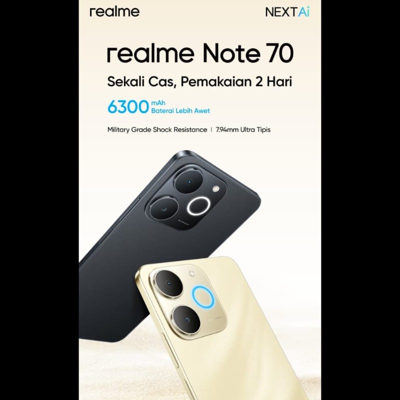 Realme Note 70 RAM 4GB ROM 64GB