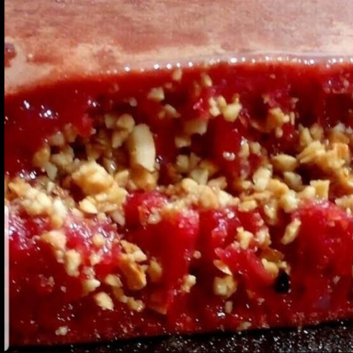 Red Velvet Kacang - Susu