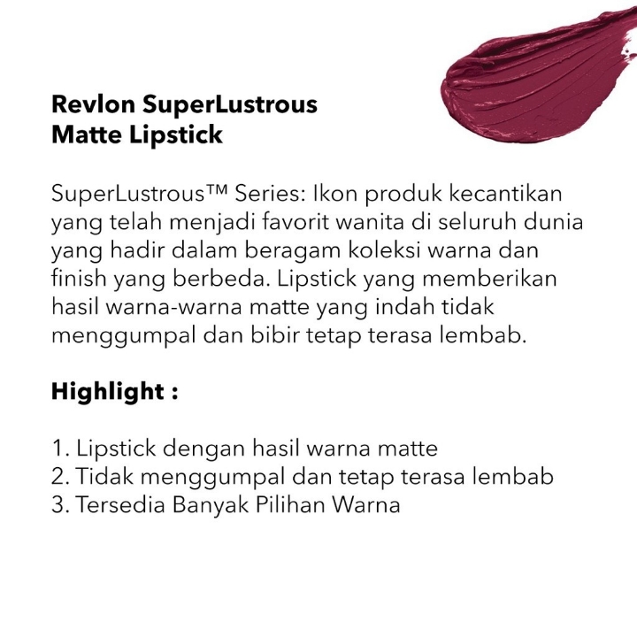 Revlon SuperLustrous Matte Lipstick 3