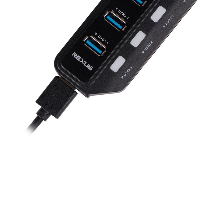 Rexus H332 USB HUB 7 Port Plus Converter Type C 2