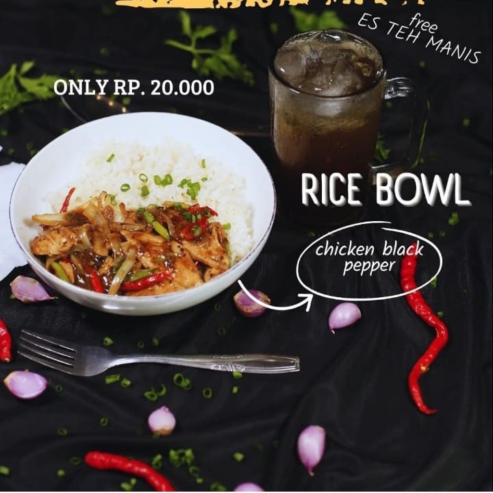 Rice Boll Chicken Black Pepper