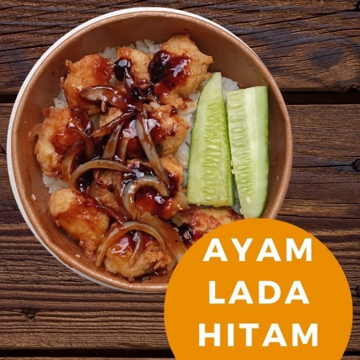 Rice Bowl Ayam Lada Hitam 