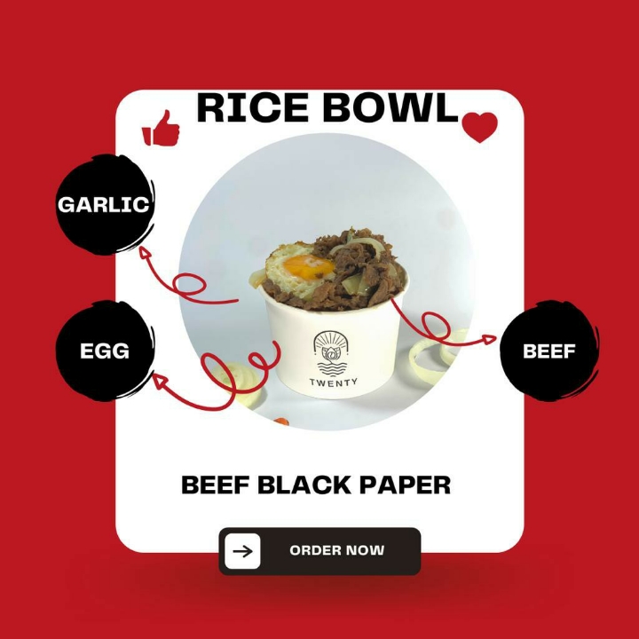 Rice Bowl Beef Black Paper