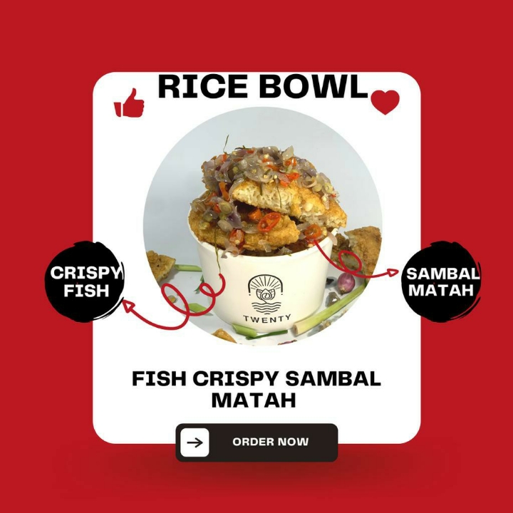 Rice Bowl Fish Crispy Sambal Matah