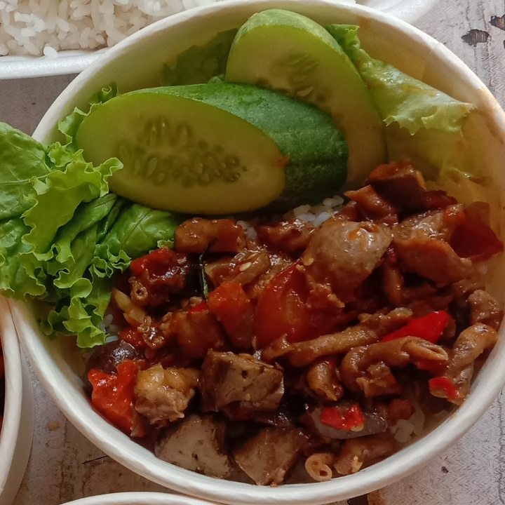 Rice Bowl Sambel Jeroan Dengan Nasi