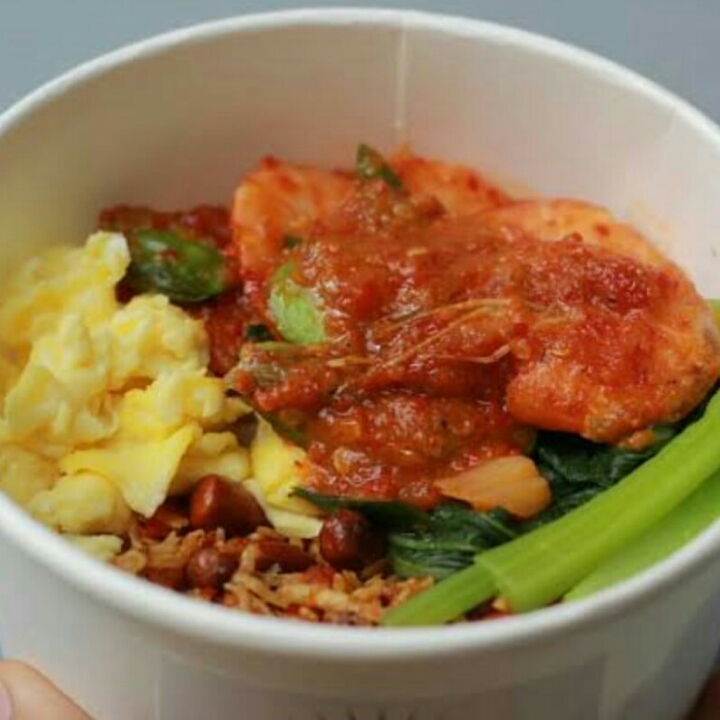 Rice Bowl Udang Jagung No Pedas