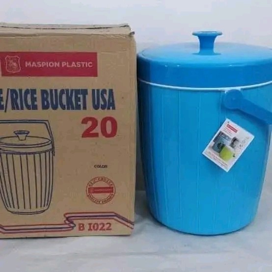 Rice Bucket Usa Maspion Plastic 20