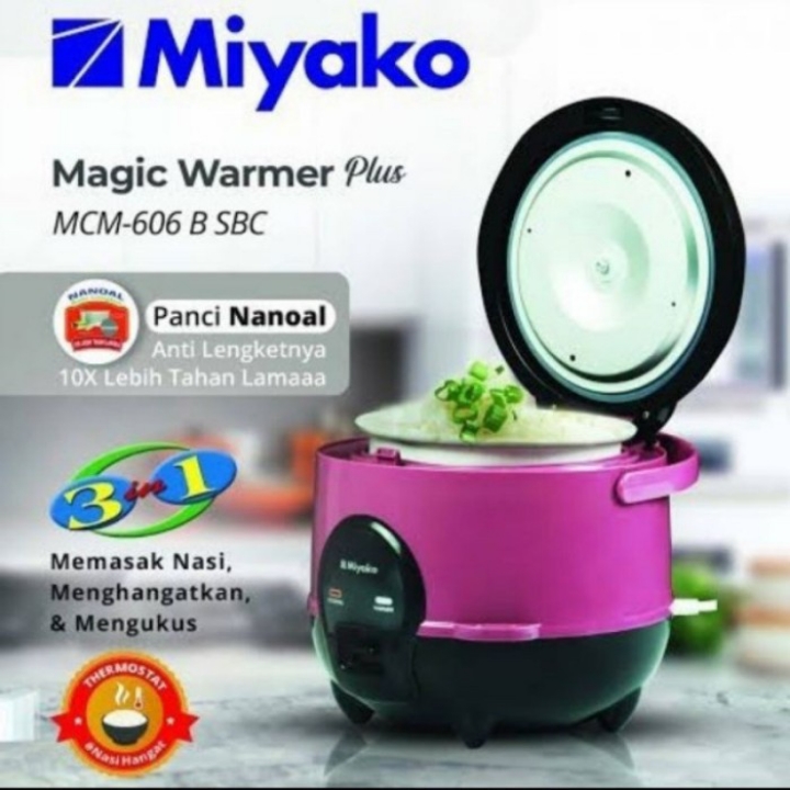 Rice Cooker Mini 3in1 Warmer Plus Miyako MCM 606 B SBC