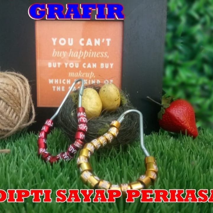 Ring Burung Kicau Grafir Custom Pakai Nama Sendiri 
