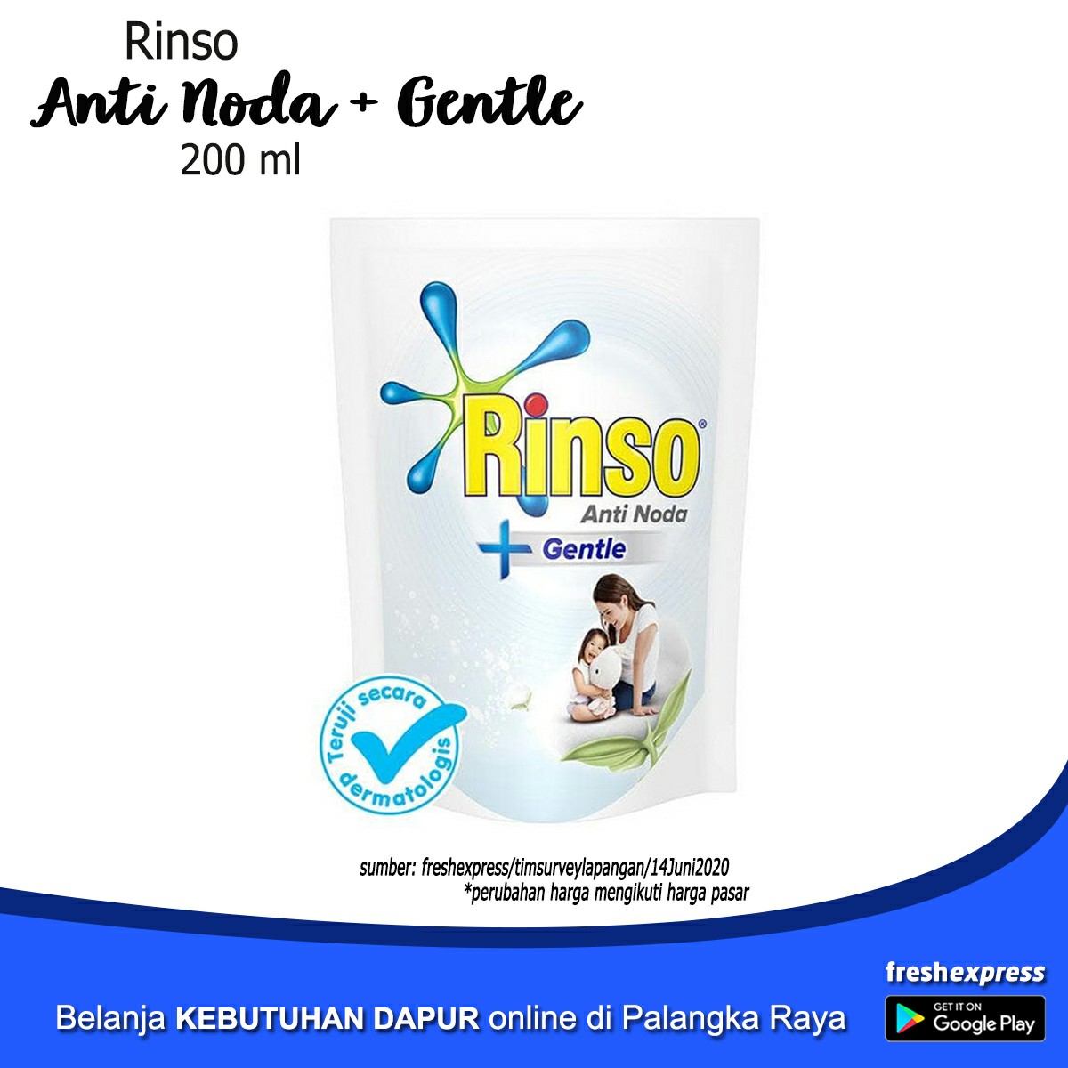 Rinso Cair Anti Noda Gentle 200 Ml