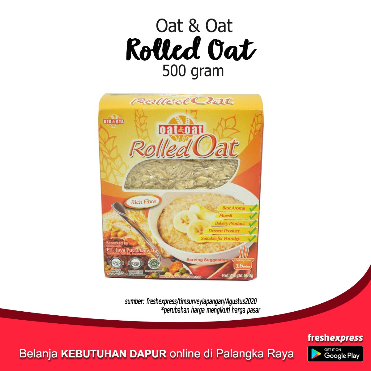 Rolled Oat 500 Gram