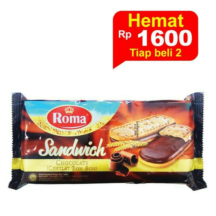 Roma Biscuit Sandwich Chocolate 216G