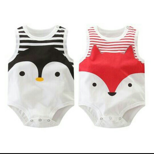 Romper bayi tanpa lengan model popok