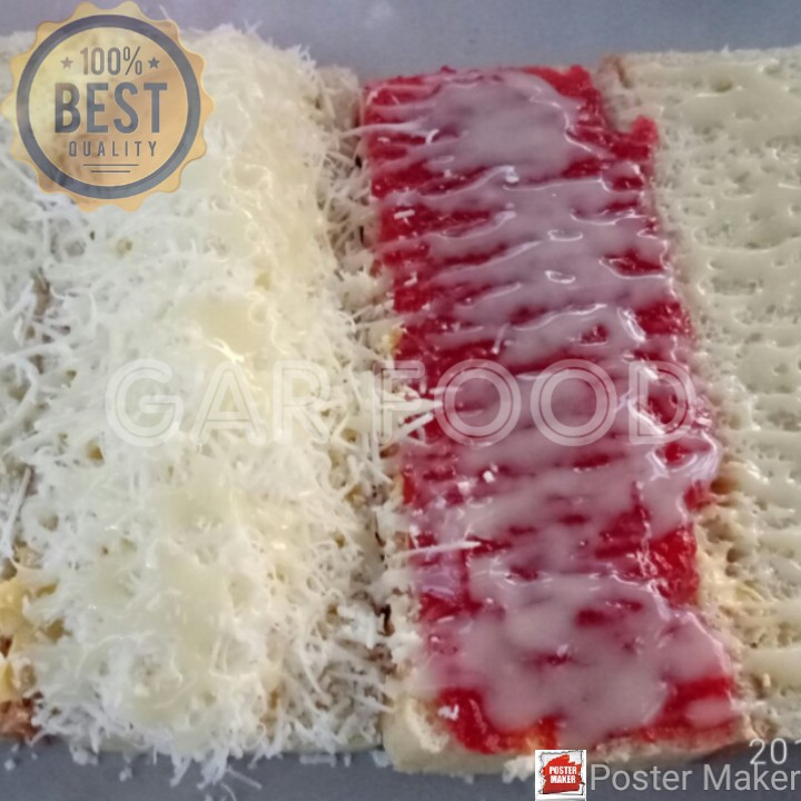 Roti Bakar Keju Susu Strawberry