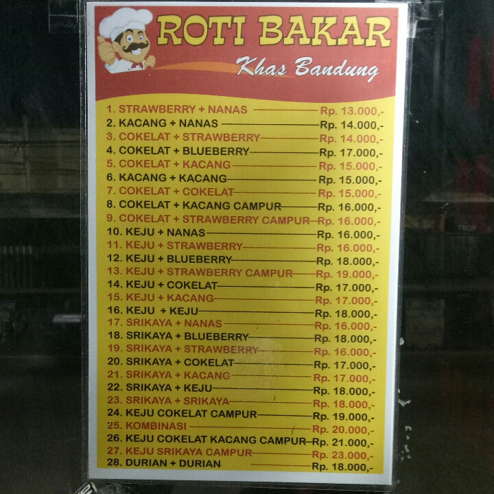 Roti Bakar Khas Bandung Coklat - Strawberi 2