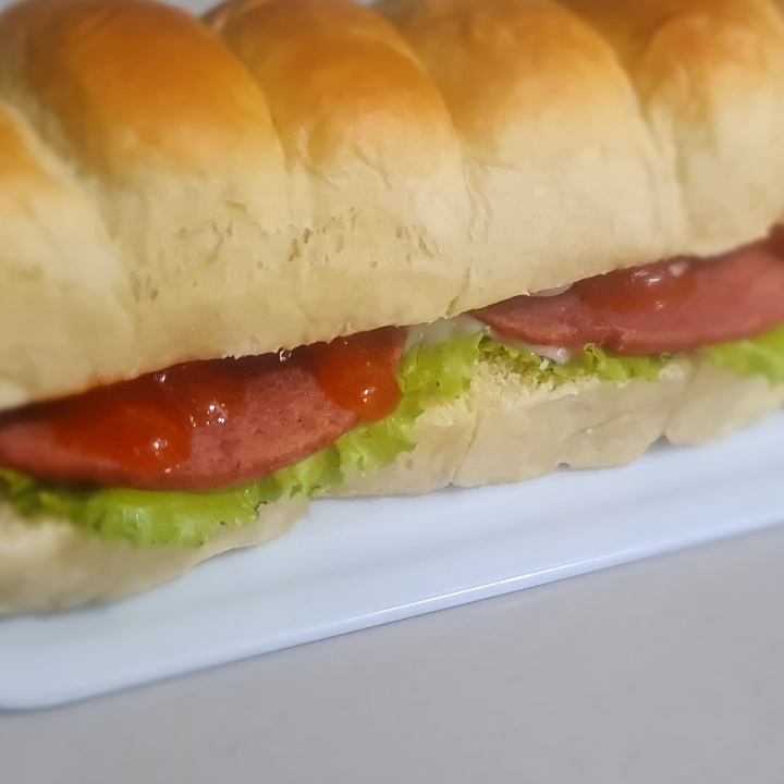 Roti Gembung Burger Keju Mozarella