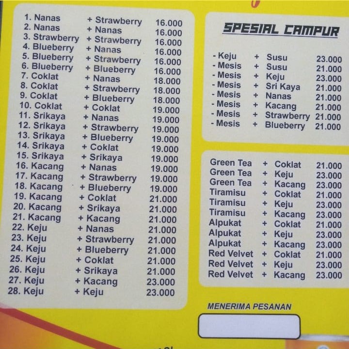 Roti Nanas Alpukat 