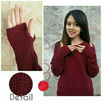 Roundhand Sweater Maroon
