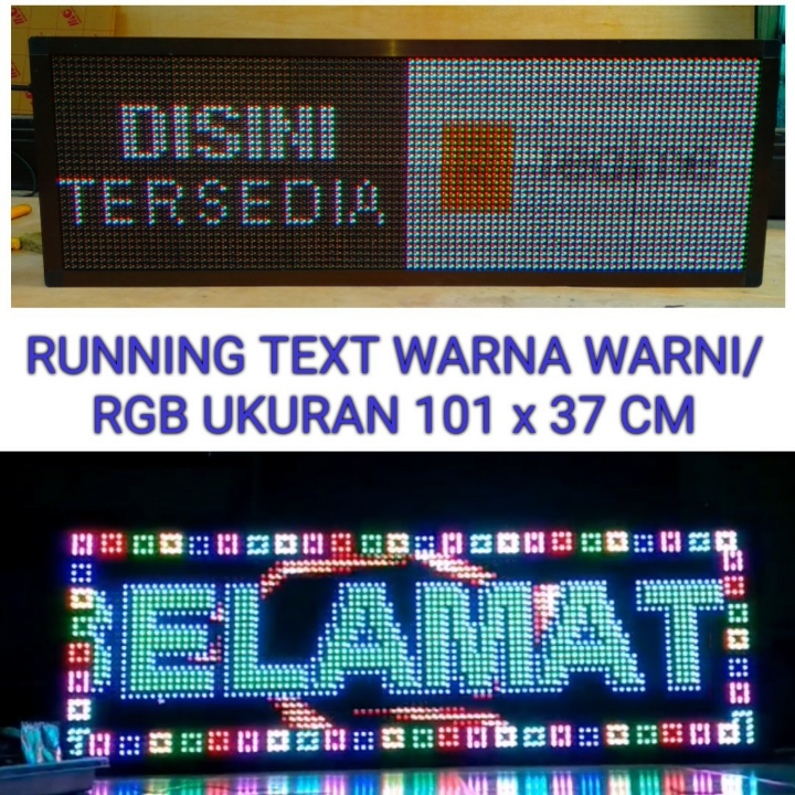 Running Text RGB Warna Warni