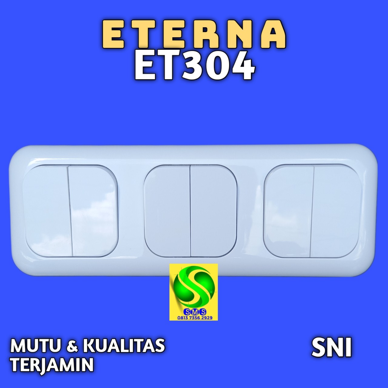 SAKLAR SERI 3 GANG ET304 ETERNA
