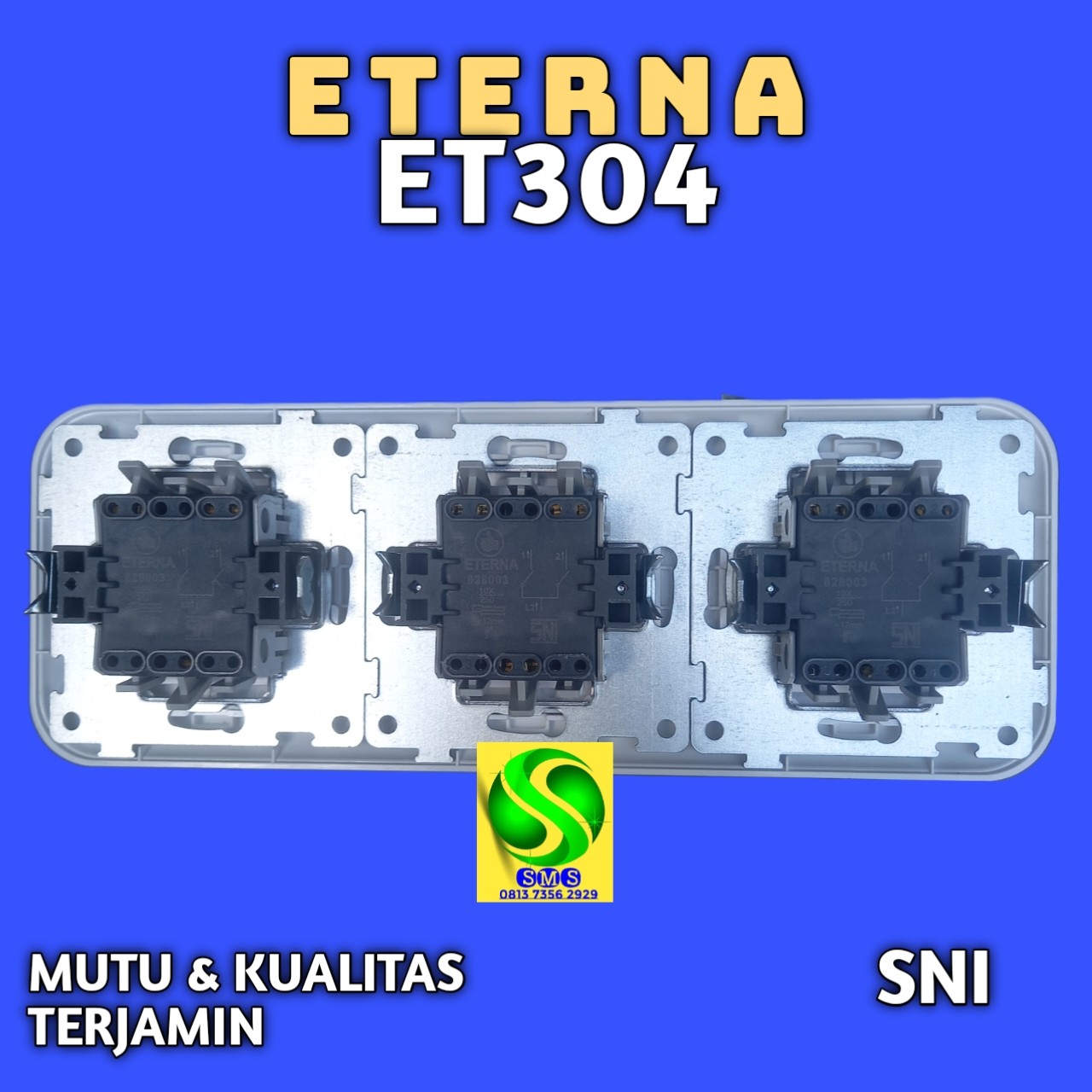 SAKLAR SERI 3 GANG ET304 ETERNA 2