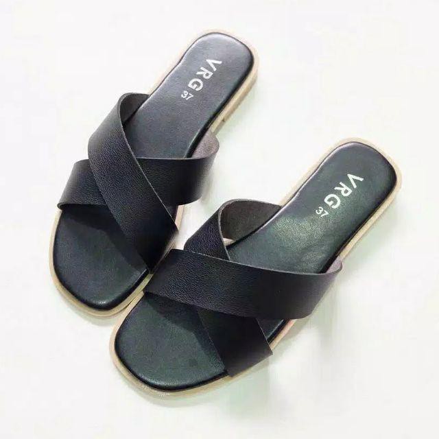 SANDAL FLIP WANITA STRAP SILANG